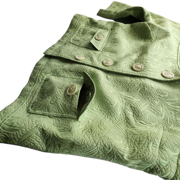 Emma James Blazer Size 8 Green Front Buttons With Pockets 3/4 Sleeves - Picture 4 of 11